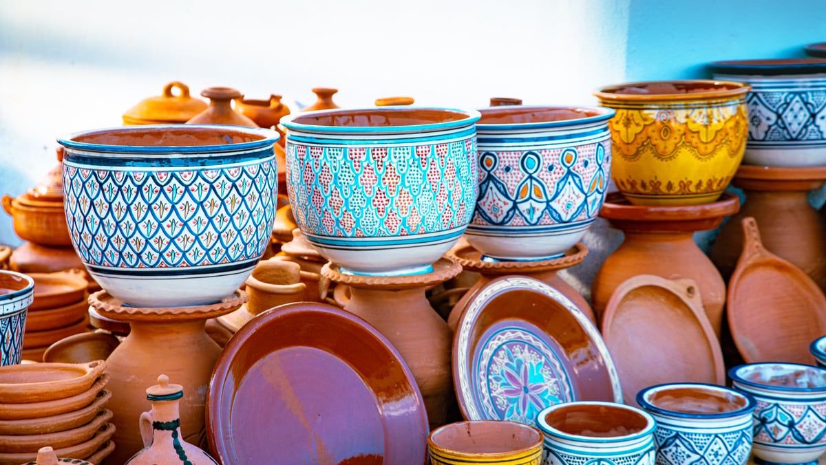 Marokańskie ręcznie malowane dekoracje ceramiczne